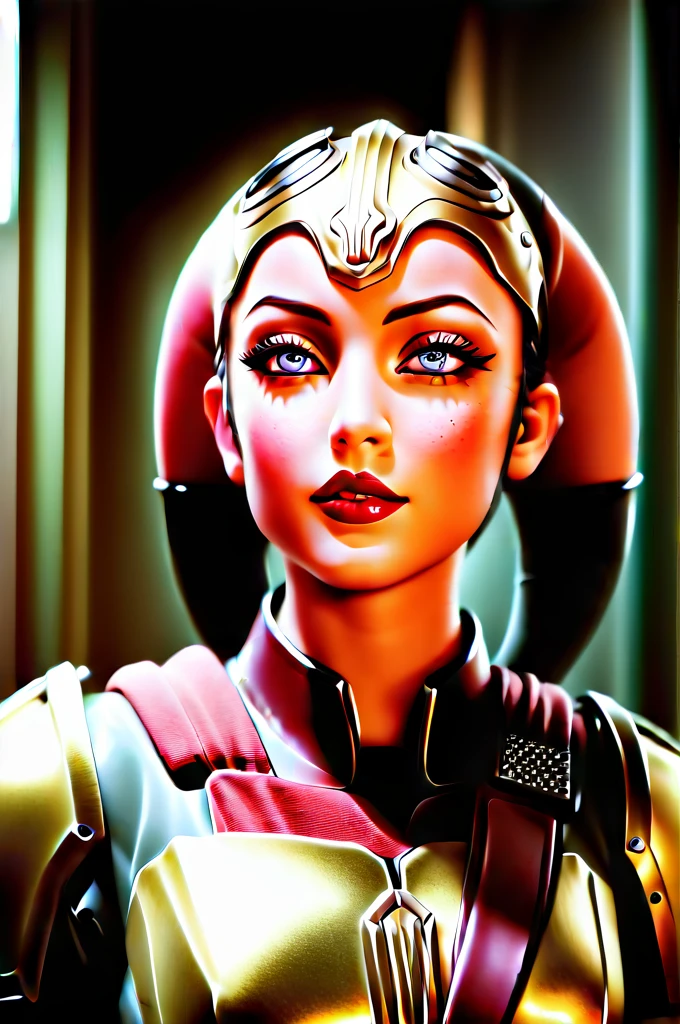 a ((female twi'lek ))mandalorian, beautiful detailed eyes, beautiful detailed lips, extremely detailed face, long eyelashes, mandalorian armor, sci-fi, cinematic lighting, dramatic, epic, intricate details, hyper-realistic, 8k, high-quality, photorealistic
