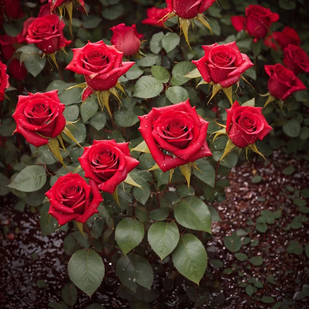 Make a rose rain background,Highest quality,Professional aesthetic,16K