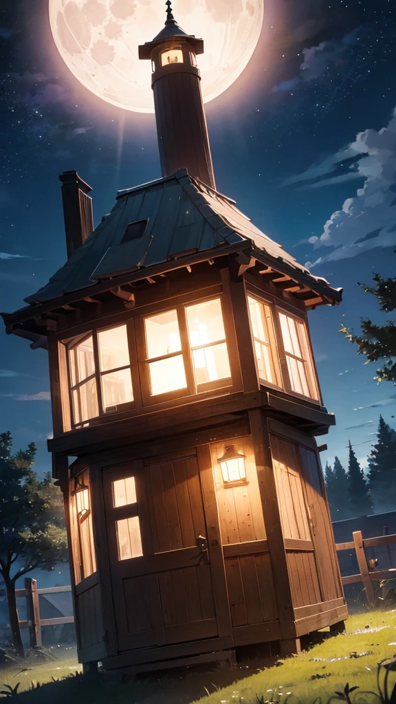 Create a natural moon night house boys farms 