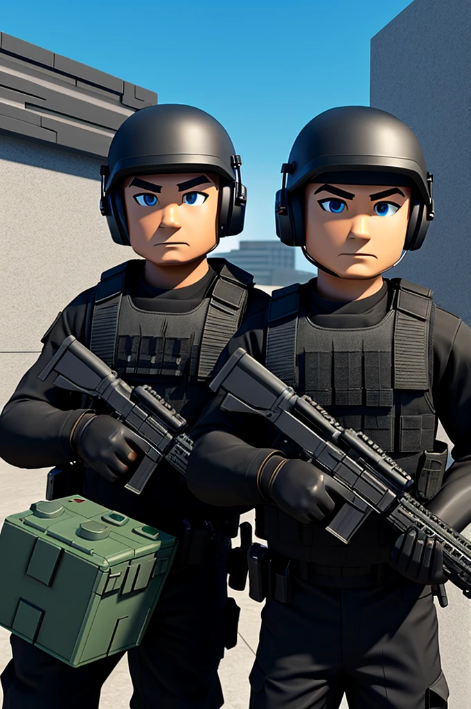 Two Roblox Swat team Guys