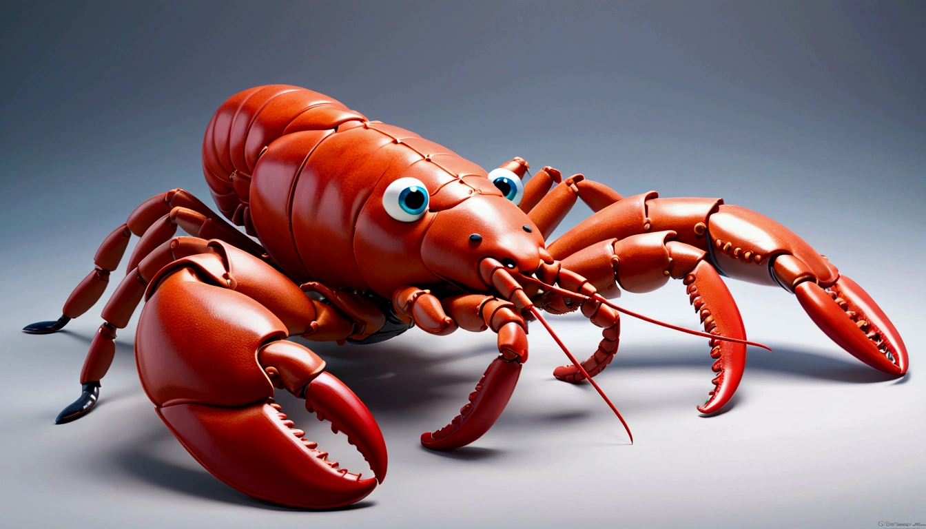 Large lobster, pixar cartoon style，masterpiece, best quality