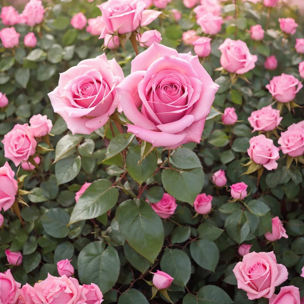 Make a pink rose background，Rose with dew drops，Delicate，Rose petals scattered on the screen，For product posters，Pure picture，Highest quality，Professional aesthetic，16K