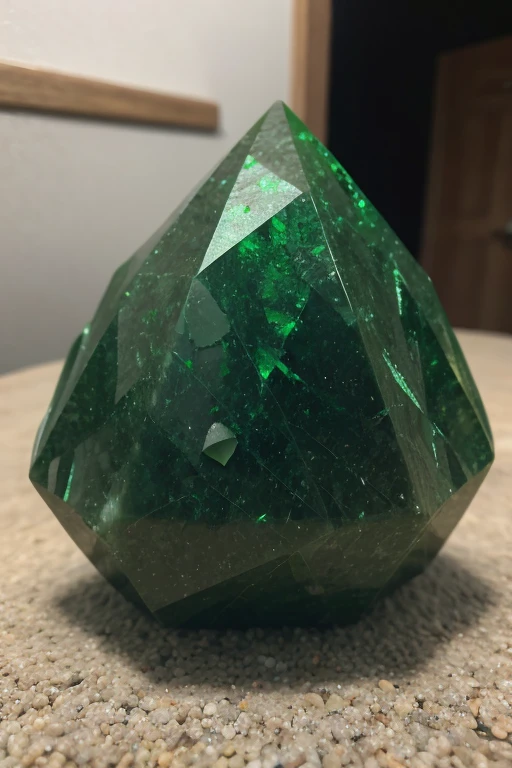 green quartz ore emerald green crystals 