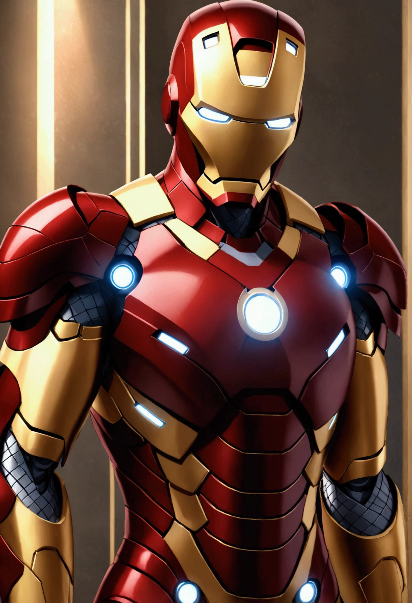 Iron Man Costume of Saint Seiya Wearing,full body like,fighting,close up,of a real,Facial features are carefully rendered.,realistic skin texture,dark style,Depth of fields,Stand out,true light,ray tracing,OC rendering,Hyper realistic,The best quality,8k,Works of masters,super-fine,Detailed pubic hair,correct anatomy,sharp focus on eyes,bokeh,Facial features are carefully rendered.
