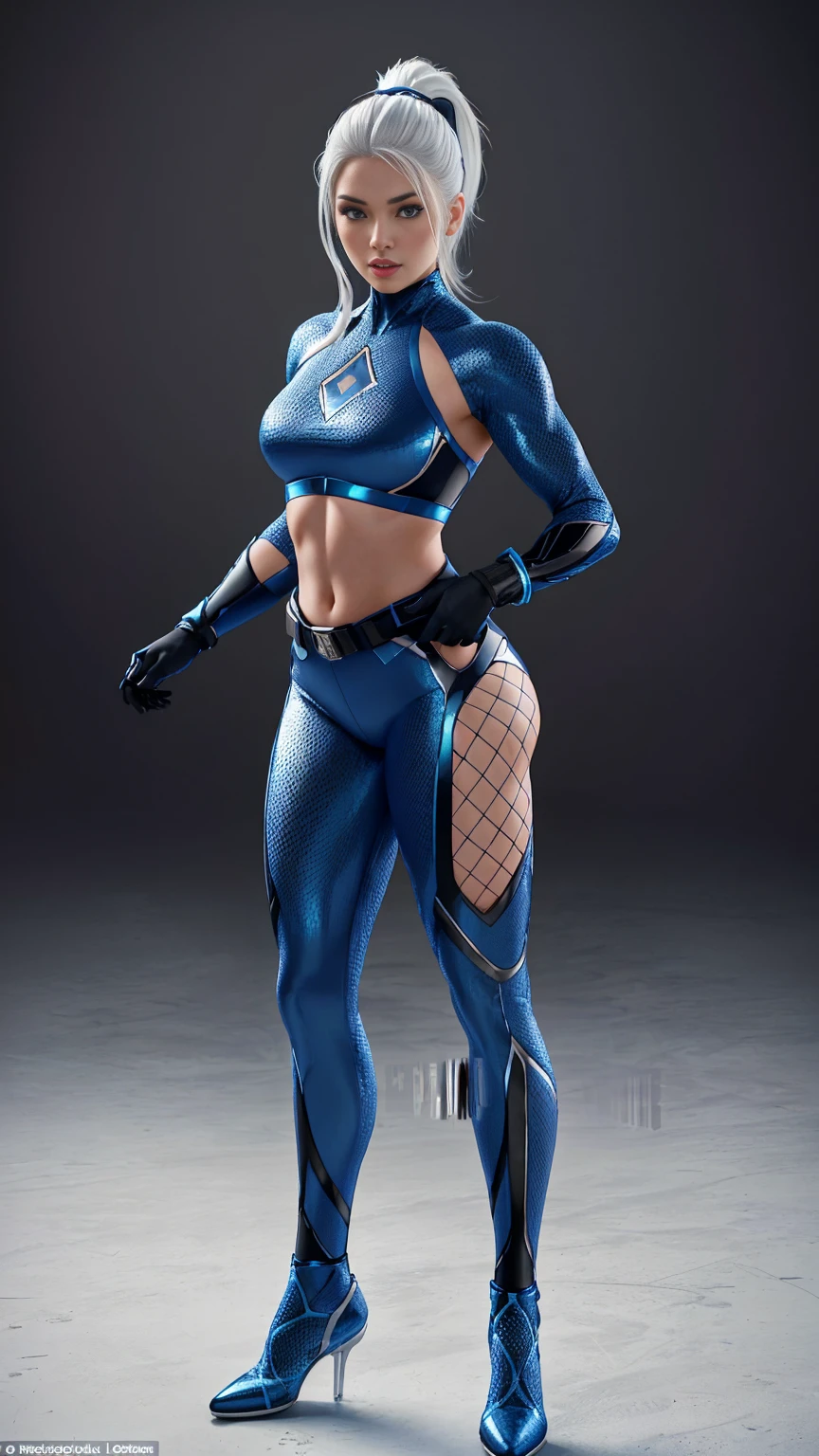 highres,absurdres,masterpiece,best quality,original,extremely detailed CG,extremely detailed wallpaper,perfect lighting,looking at viewer,bare hands,standing on stage,1girl,blurry background,
 <lora:lotus:0.7> wflotus,lips,large helmet,eyes covered,science fiction,large cables behind head,cleavage,bodysuit,high_heels,