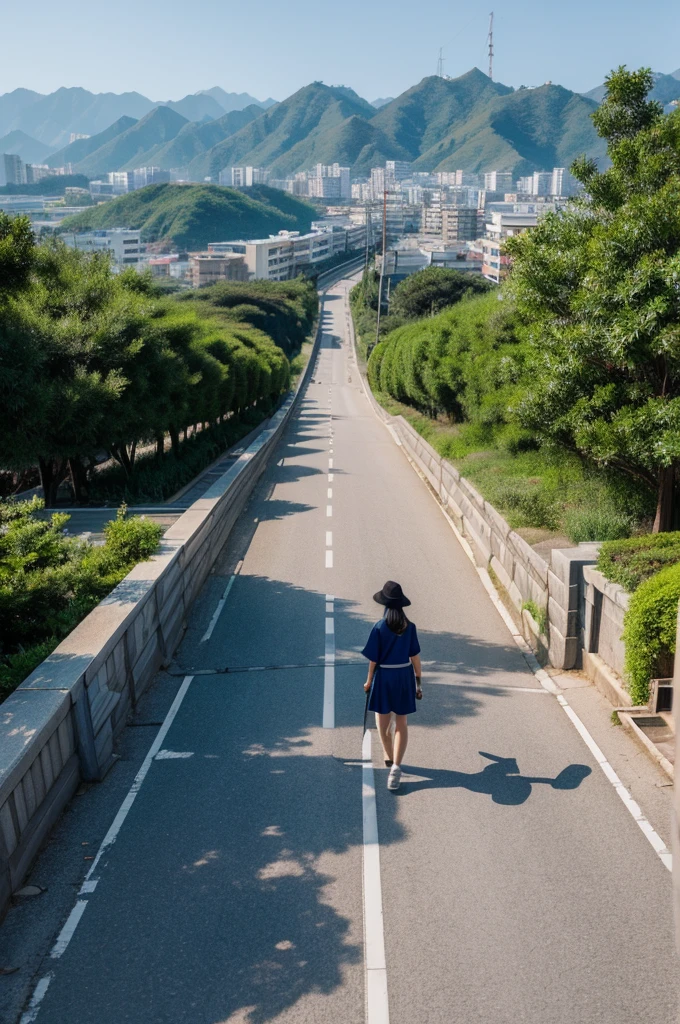 Sweeping Road为标题的宣传海报,No characters are needed on the screen。Title:Sweeping Road