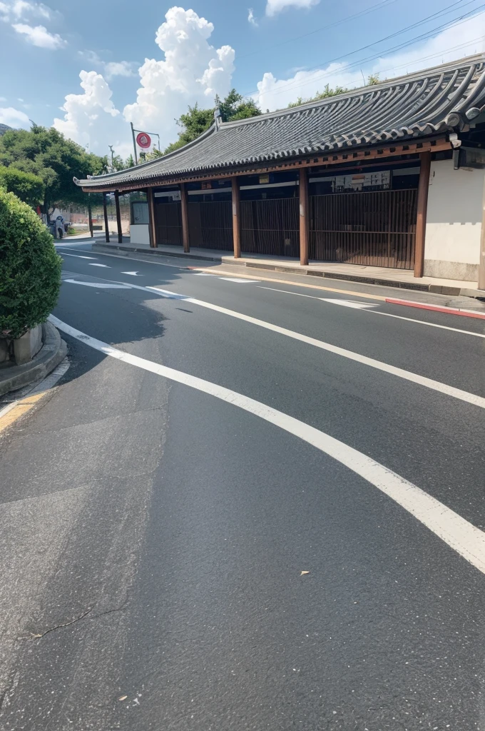 Sweeping Road为标题的宣传海报,No characters are needed on the screen。Title:Sweeping Road