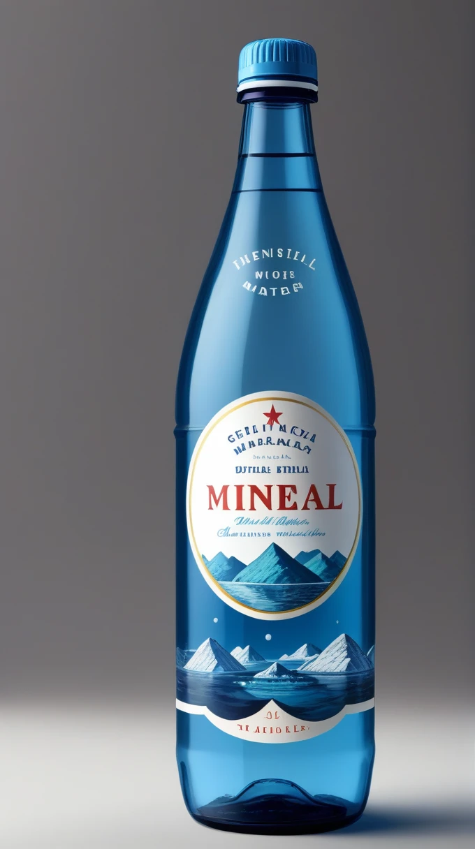 Design a mineral water bottle label that can feel like a century of memory and childhood memories,