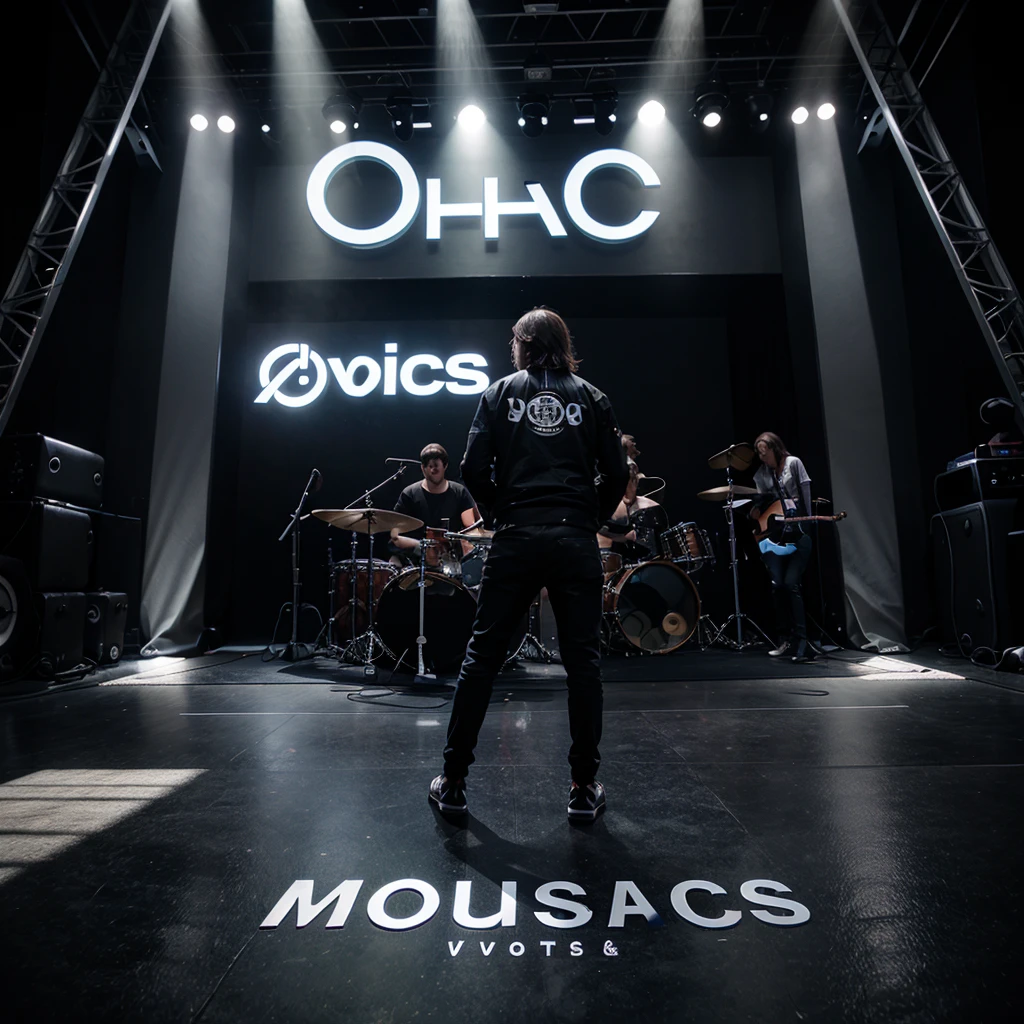 Logo of a musical brand that has the title of:  voices and sounds 