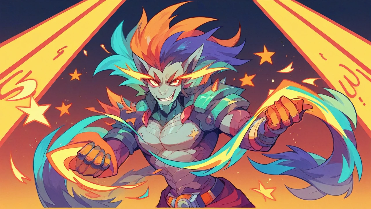 Mystic Blaze Energy Drink could have a design featuring bold, vibrant colors like fiery oranges, reds, and purples to evoke a sense of energy and excitement. The label might include a dynamic, swirling flame or a blazing comet to represent its intense and fiery flavor. The font for the name "Mystic Blaze" could be sharp and edgy, perhaps with a glowing or metallic effect to stand out. Additionally, incorporating mystical symbols or patterns, like stars or runes, could add to the otherworldly theme.