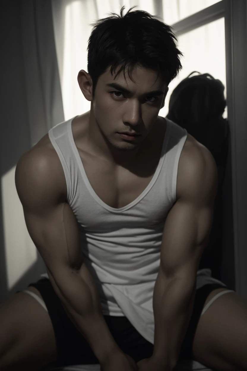 (androgynous depraved homosexual queer male, being castrated)