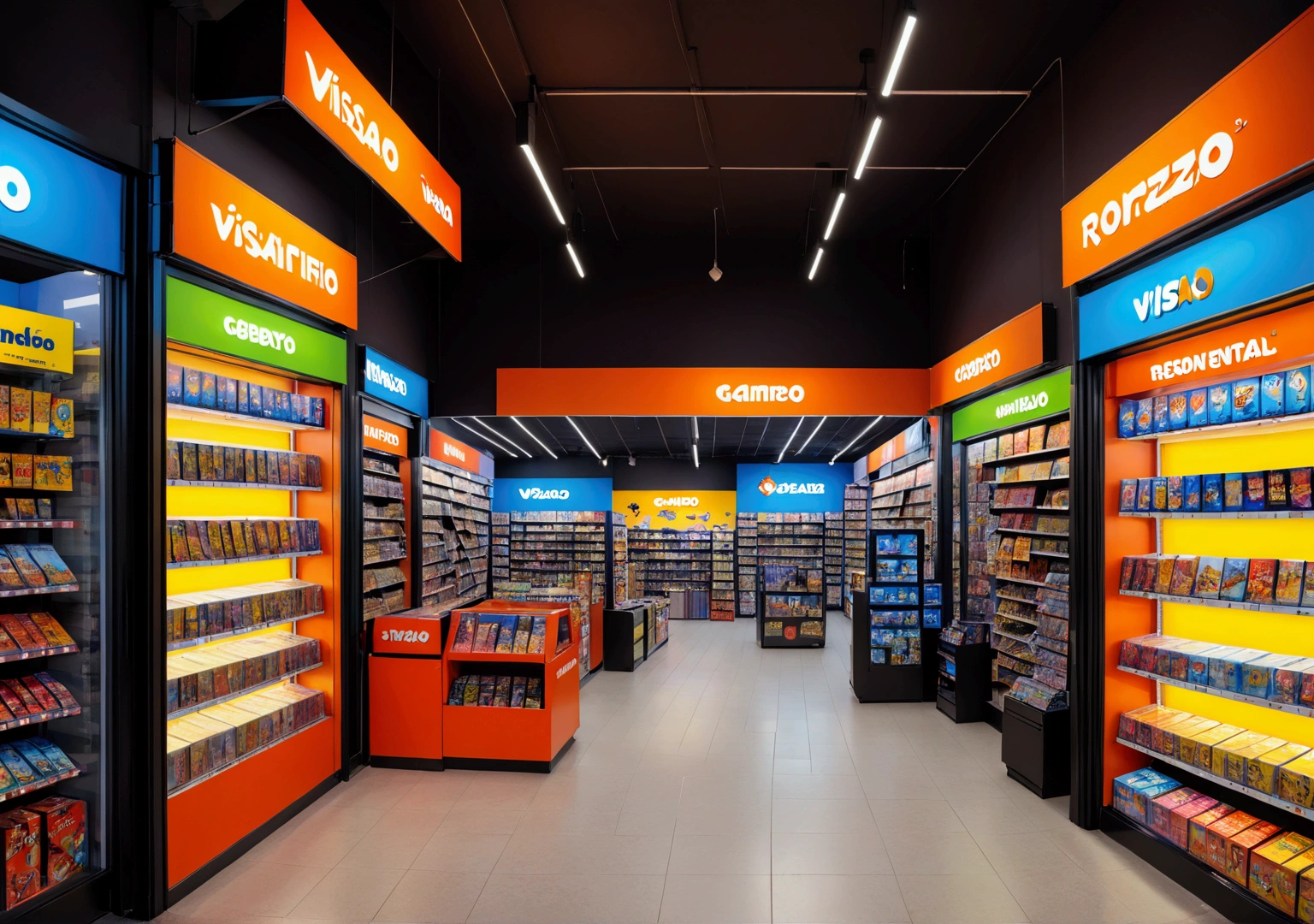 game rental store, visao horizintal