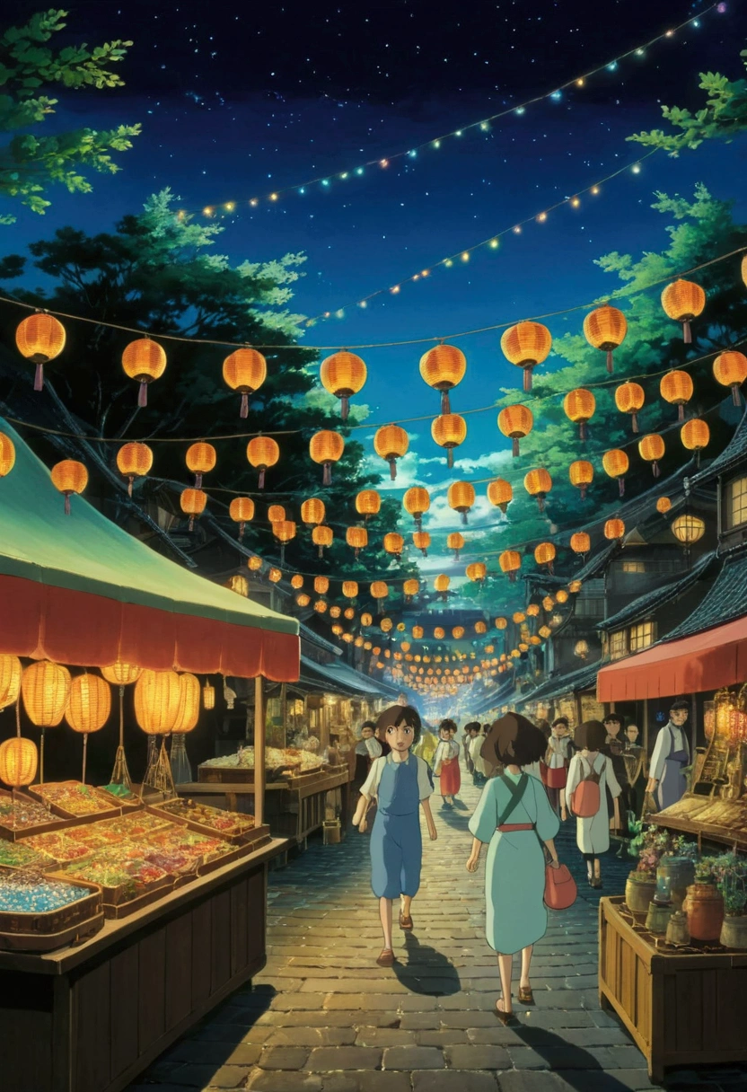 Ghibli　　summer　　night　festival　market　lanthanum