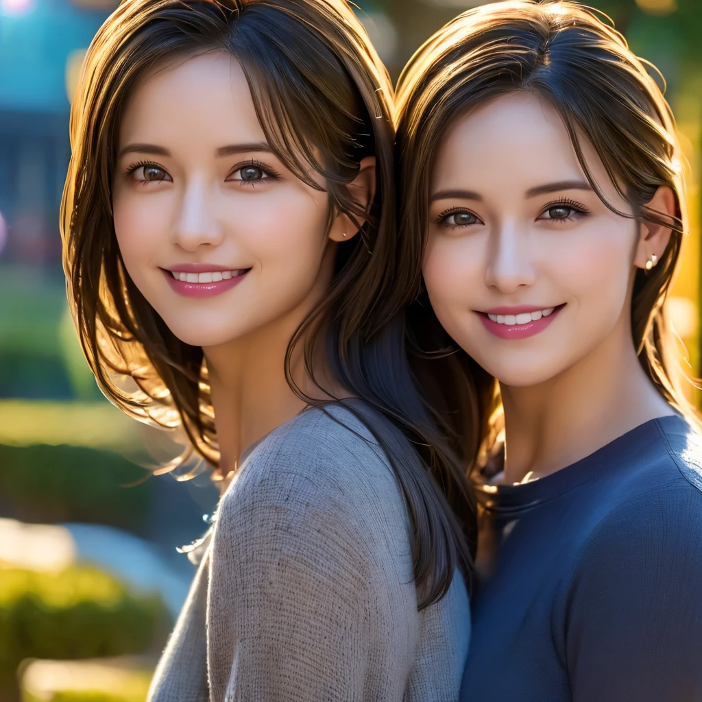 A gorgeous milf, smiling shyly with rosy cheeks, medium length hair in ponytail, hot casual sexy outfit, lover, outdoor, dating, intimate, detailed face, beautiful eyes, lush lips, intricate hairstyle, warm lighting, soft focus, photorealistic, cinematic composition, romantic atmosphere, (best quality,4k,8k,highres,masterpiece:1.2),ultra-detailed,(realistic,photorealistic,photo-realistic:1.37),HDR,UHD,studio lighting,ultra-fine painting,sharp focus,physically-based rendering,extreme detail description,professional,vivid colors,bokeh,portrait