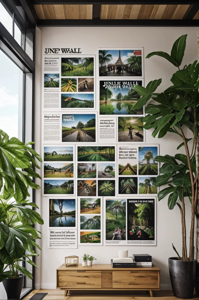 jungle wall newspaper