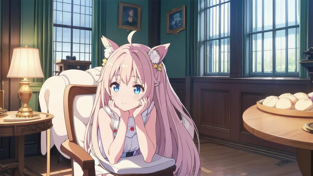 masterpiece,(high quality depth map:1.1), Best Quality, ultra detailed,unity wallpaper 8k,crunchy,(change:1.2),(pretty eyes), ((kawaii)), Beautiful, (beautiful),,,phonograph,, (ultra detailed), (The best illustrations), (best shadows),perfect lighting,vivd color,
,high priestess,inglete,beautiful white dress,Goddess,royal room,chair,white thigh high boots ,sexually suggestive,beautiful panties,arms in armrest,revealing outfit,open legs,