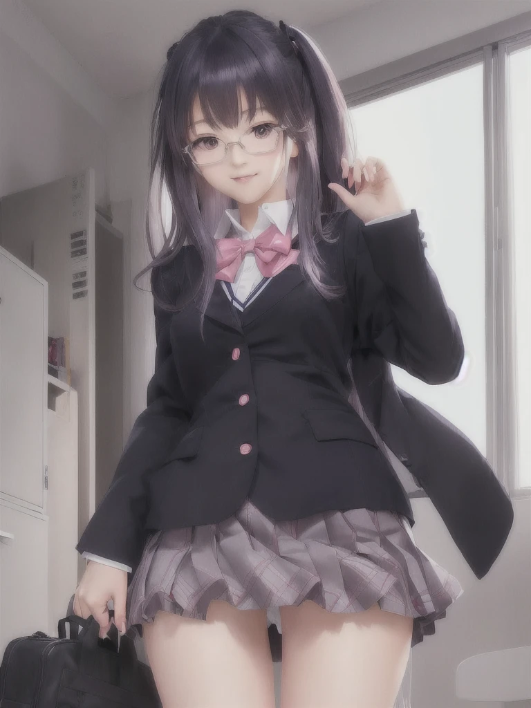 Anime girl posing for photo, Smooth anime CG art, Half Yamada, Anime Moe Art Style, Realistic school girl, Beautiful anime school girl, hyperRealistic school girl, Surreal , I also make fan art, misato katsuragi, Anime Best Girl, Cute girl anime visuals, Visual Novel CG, JK Uniform