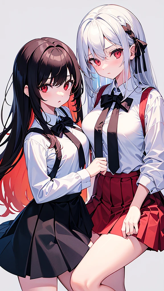 25 year old couple,black color hair,Red rope winding,transparent white shirt,blacksilk,Erotic lingerie,Be red in the face,Pink lips,The background is minimalist,8K masterpiece