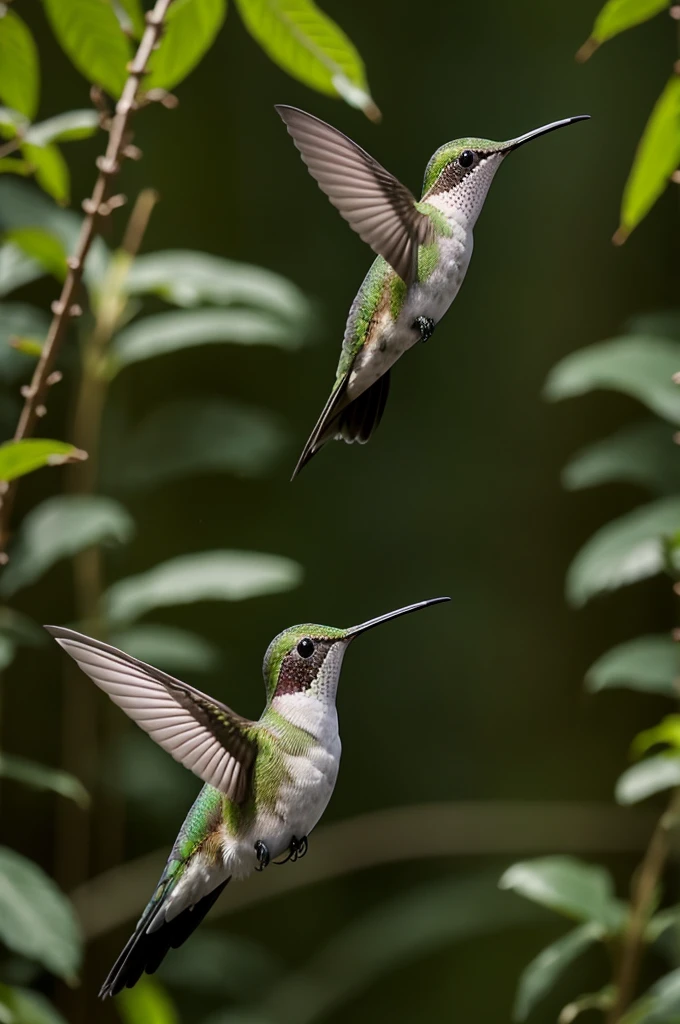 Hummingbird in the forest