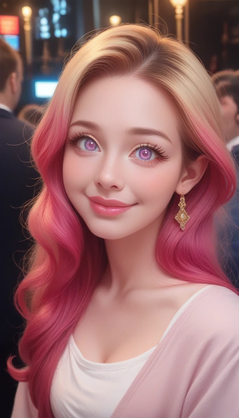 score_9_up, score_8_up, score_7_up, score_6_up,masterpiece, best quality, masterpiece, God-like quality, Godly Art, The face is rich in detail, Highly realistic, Lovely, Young Girls, Smile, big eyes, Long eyelashes, Colorful hair, Colorful eyes, Glowing skin, Full lips, thick lips, Glowing skin, blush, Magnificent views