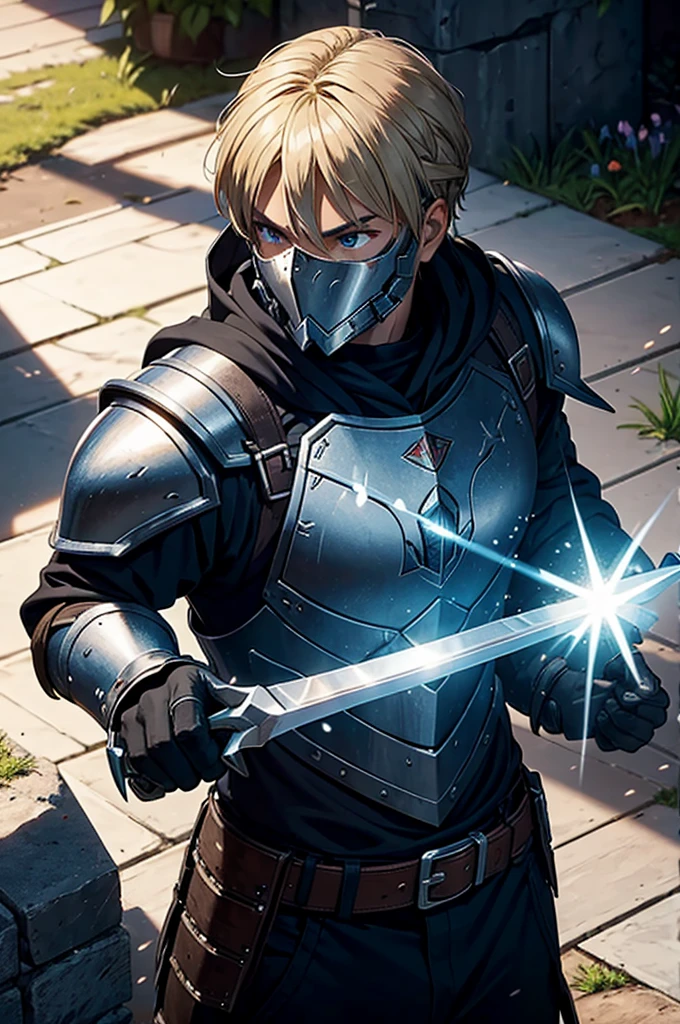 Chosen warrior, armored, getting a shining blade