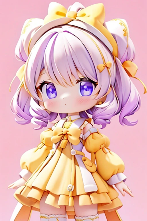 With a girl, Little、amber, , Medium pastel yellow white, Luxury Fabric, Dithering, Widespread,Viewer Lucky Violet