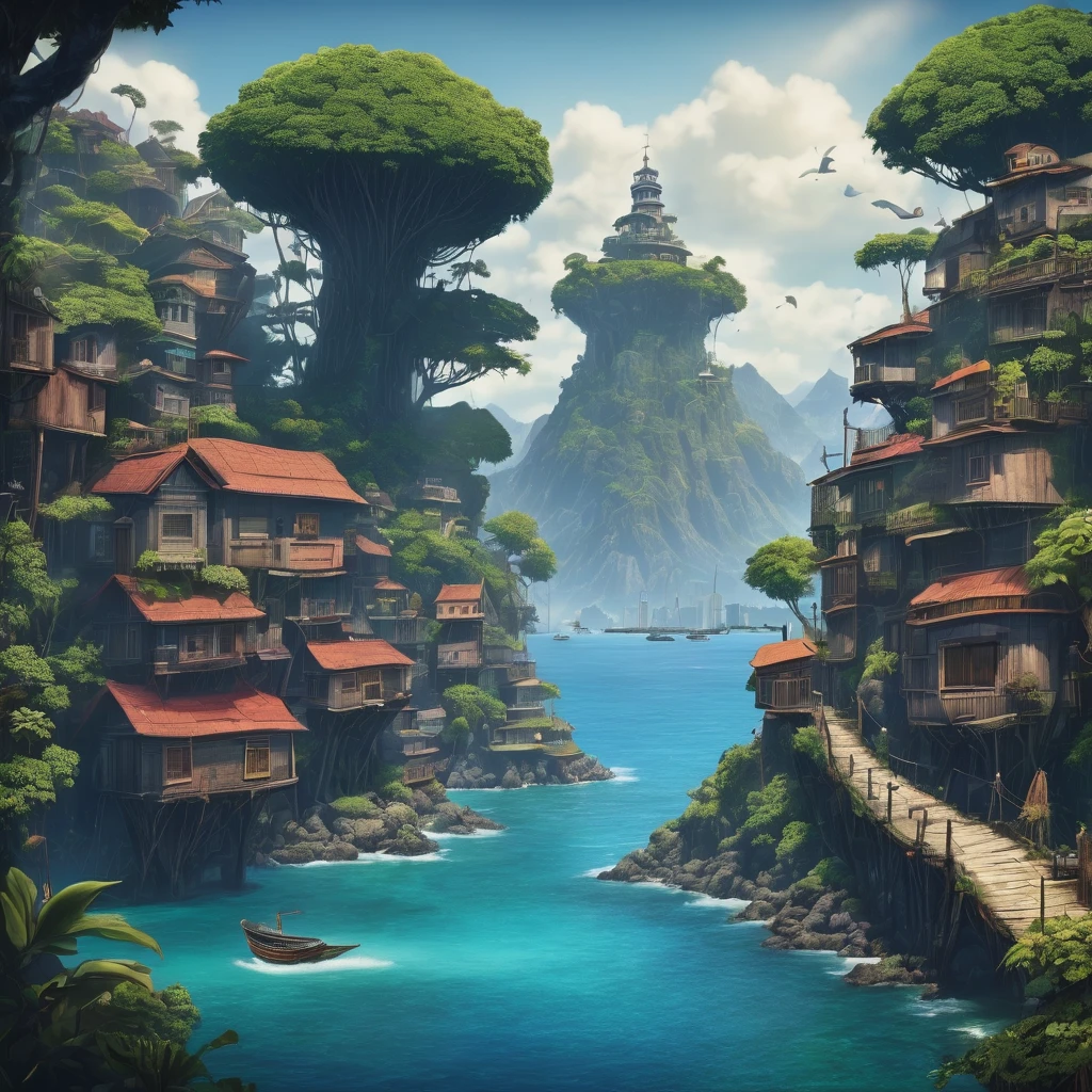 City on a mysterious island