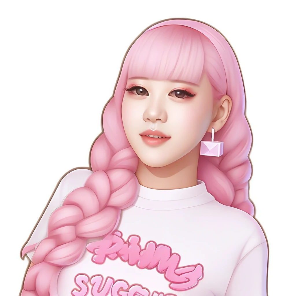 Icon for a girl kpop group named pink sugar
