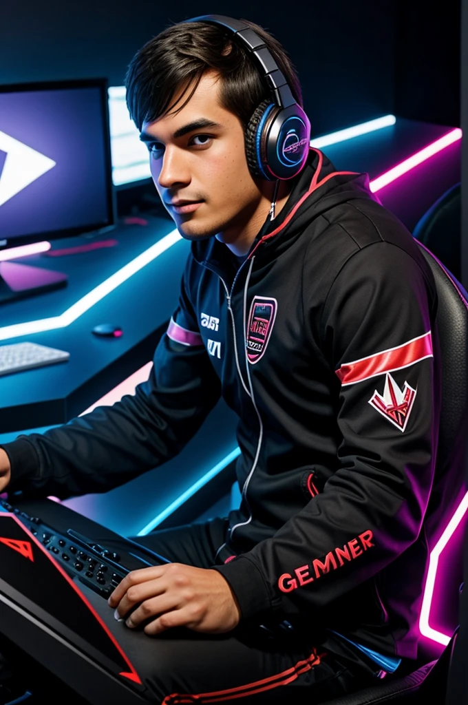 Create a gamer background with the name Vic Gamer