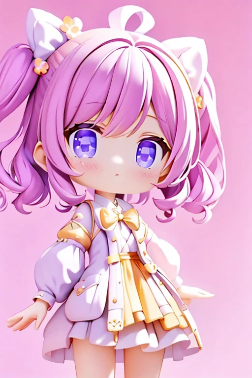 With a girl, Little、amber, , Medium pastel violet white, Luxury Fabric, Dithering, Widespread,Viewer Lucky Violet