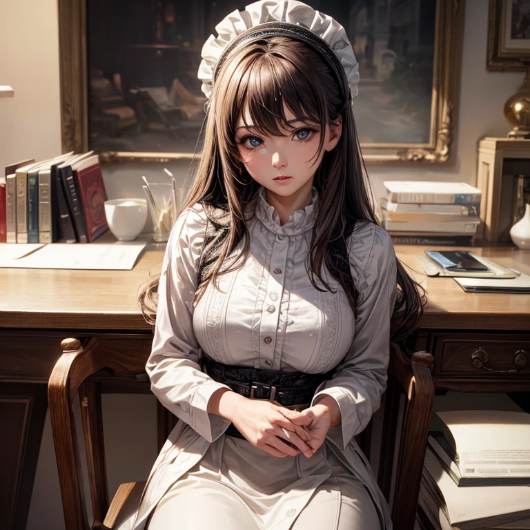Top quality, masterpiece, Ultra HD, (Reality: 1.4), (Look: 1.4), (Look: 1.4), Don't look at the camera, RAW photos, A girl, Black Hair, (Straight Bob: 1.4), (Patterson: 1.4), Bangs, Smile, Smooth skin, Dramatic Lighting, Neat, t-shirt, White summer sweater, (Large target: 0.9), garden