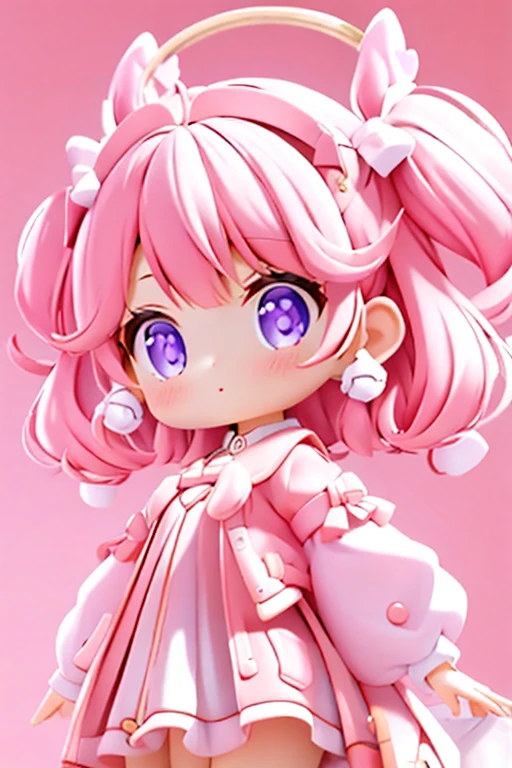 With a girl, Little、amber, , Medium pastel pink white, Luxury Fabric, Dithering, Widespread,Viewer Lucky Violet