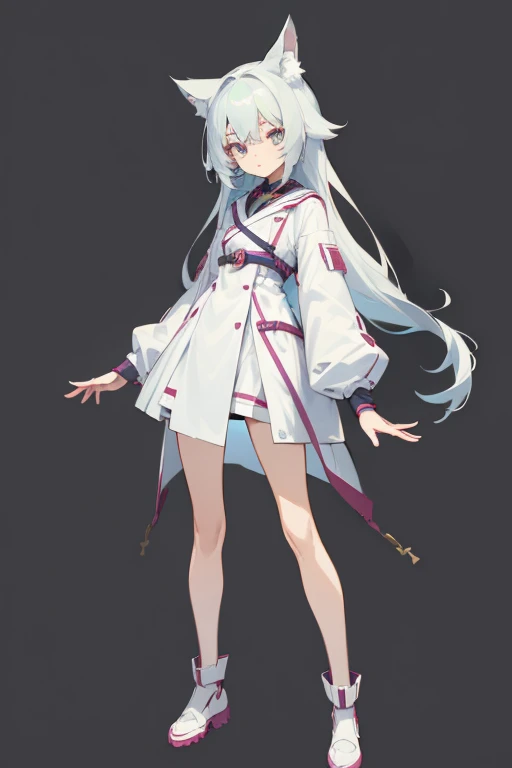 Anime girl standing, full body, simple pose