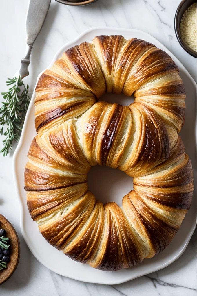 croissant roll has scents of roseberry and juniper beautifully arranged.