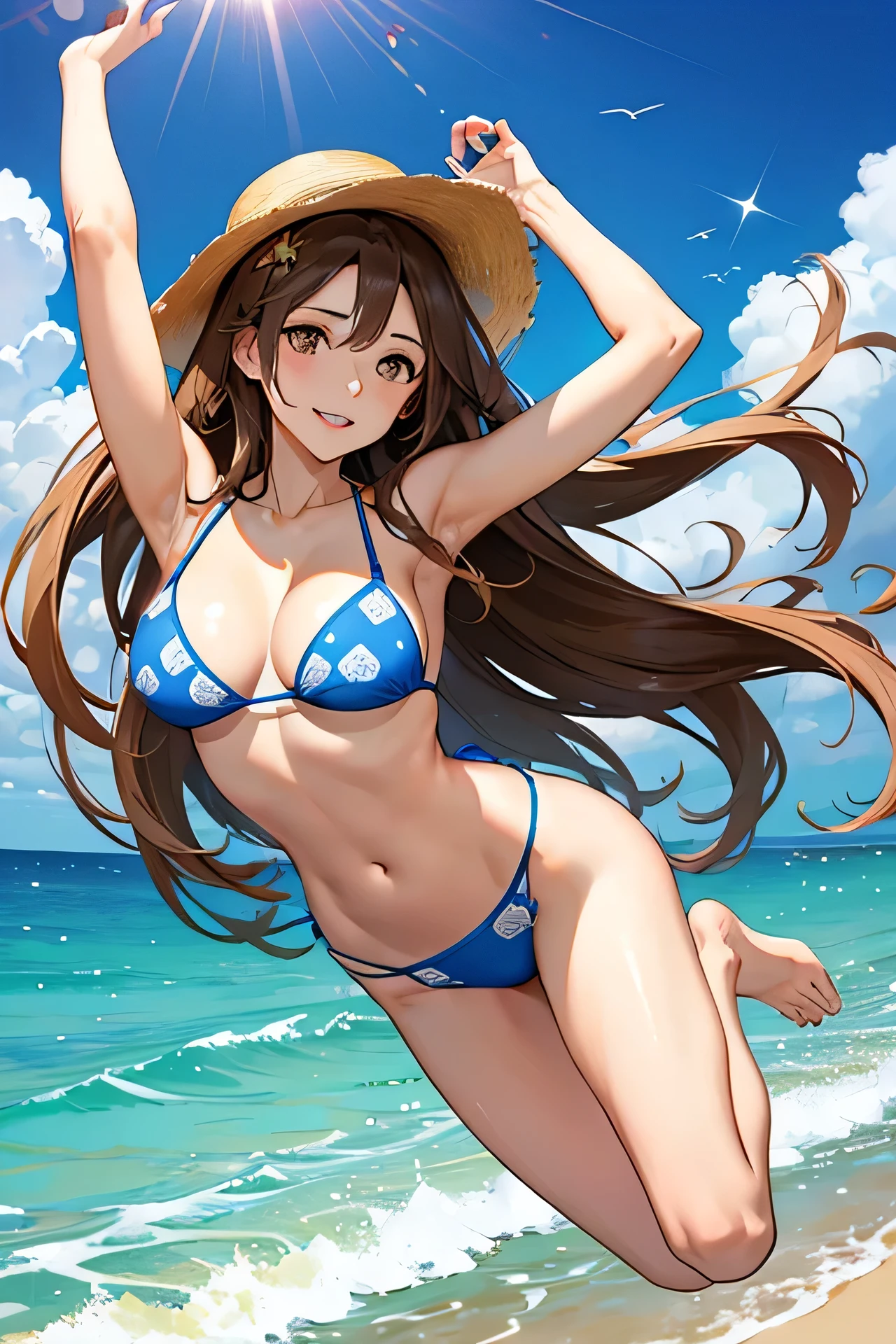 Blue Bikini。Bear pattern