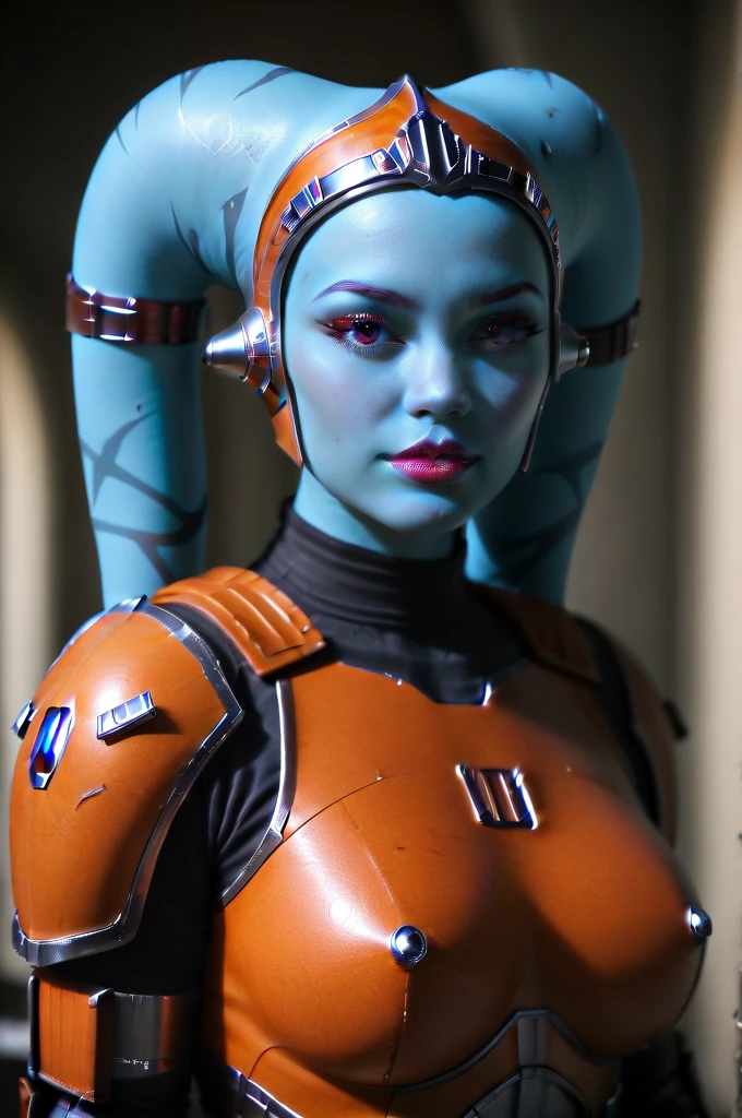 a ((female twi'lek ))mandalorian, beautiful detailed eyes, beautiful detailed lips, extremely detailed face, long eyelashes, mandalorian armor, sci-fi, cinematic lighting, dramatic, epic, intricate details, hyper-realistic, 8k, high-quality, photorealistic
