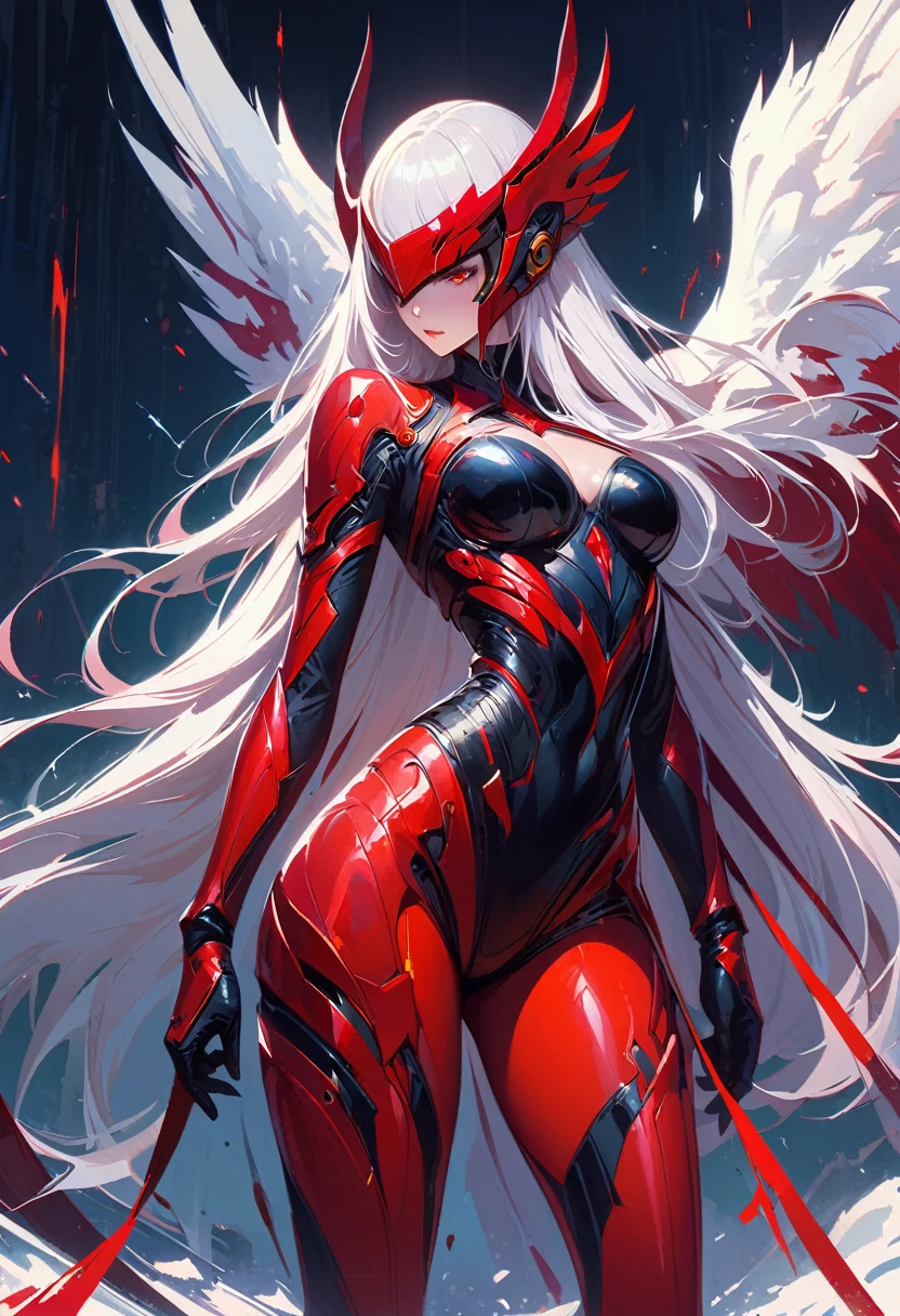 black，clair obscur, Ray tracing, movie lighting, cowboy shooting, 8k, Yes, Super details, precise, best quality, Award-winning, Award-winning, A High resolution, masterpiece, high detail，Guweiz on Artstation Pixiv, Popular topics on artstation pixiv, Detailed number concept art, author：Yang Jie, 2. 5D CGI anime fantasy artwork，ultra high definition，8k ，Realistic skin texture，clair obscur, Ray tracing, movie lighting, 8k, Yes, Super details, precise, best quality, Award-winning, Award-winning, A High resolution, masterpiece, high detail，in the snow，Clear，masterpiece， best quality， 8k， number， 1 girl， alone， stand up， hair accessories， Red eyes， Heartless expression， Bloodstained mechanical parts， electric wire， cable， failure effect， scary， Science fiction， futuristic， The background is darker inside， neon lights， Cyberpunk characters， surreal， strange， Disturbing， spine-chilling， scary， Western Metal，Red eyes，发black，Black long gloves，Rompers，leggings，Highlight her graceful figure,Wrap your whole body and stand up，symbiont，（（Raised sexy）），One-piece Pants，Red eyes，Venom Possession，发black，Black long gloves，Rompers，Black one piece，Blood-red eyes，best quality, High resolution, super detailed, Vivid texture, mask, bangs，wear socks，tears，Covered with Black slime