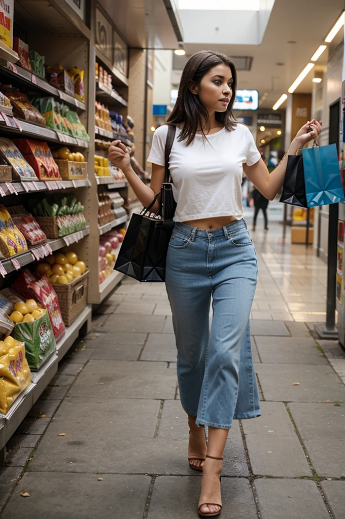 woman carrying shopping