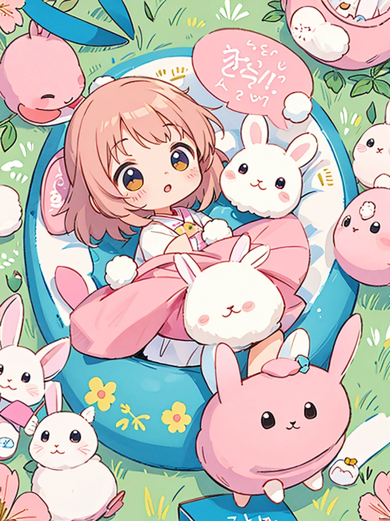 Momoko Sakura Style、Kawaii Design, unmanned、(((Cute Rabbit))), 