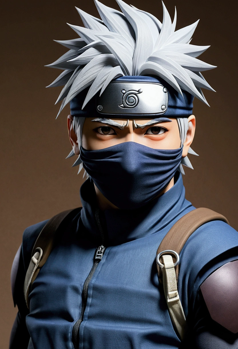 Kakashi with a hard penis