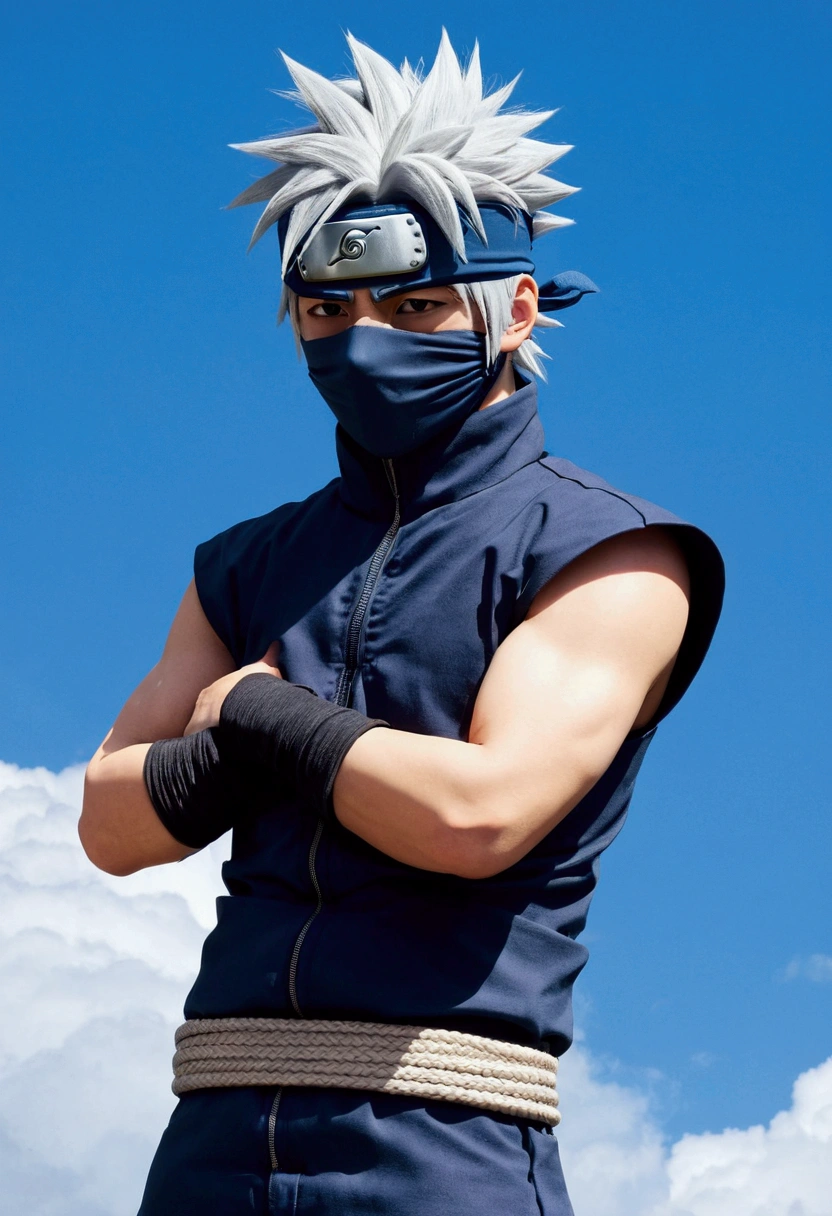 Kakashi with a hard penis 