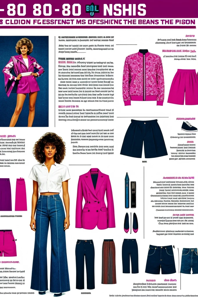 80s fashion infographic