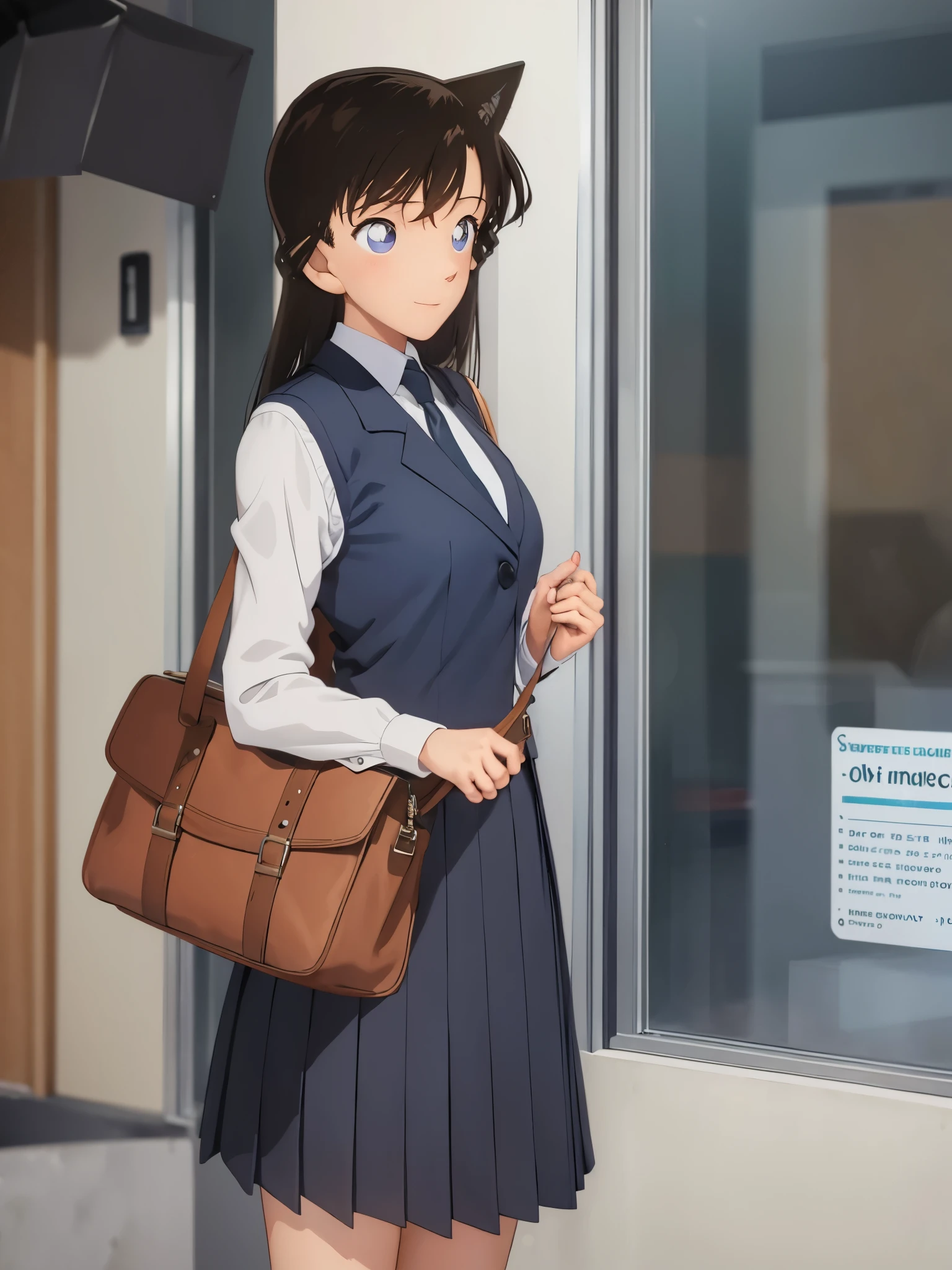 1 girl, Student uniform, transparent, chesty, size, large, panty