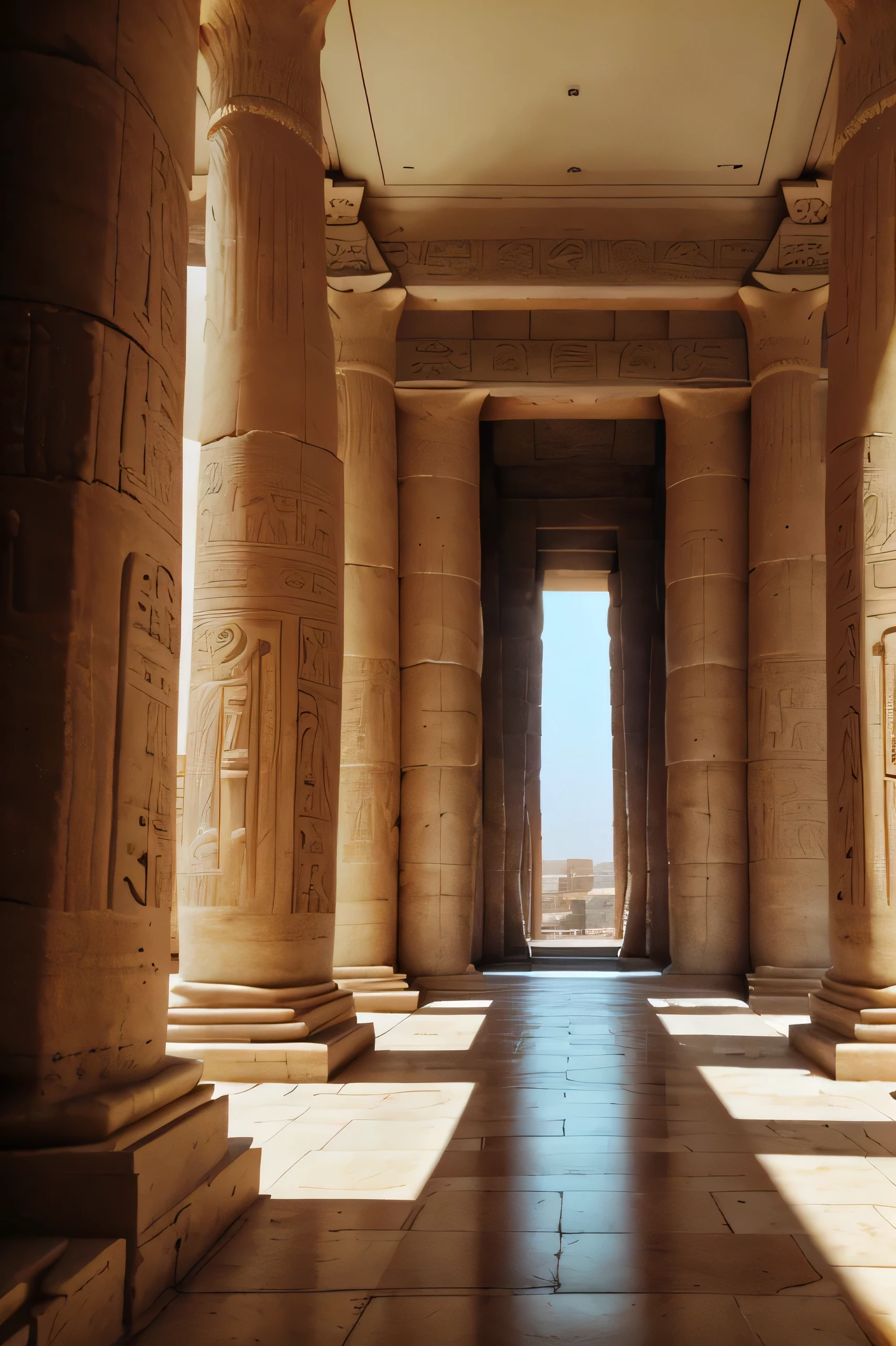 masterpiece,4k HD、Angle and light and shadow are all top settings,Egyptian Temple