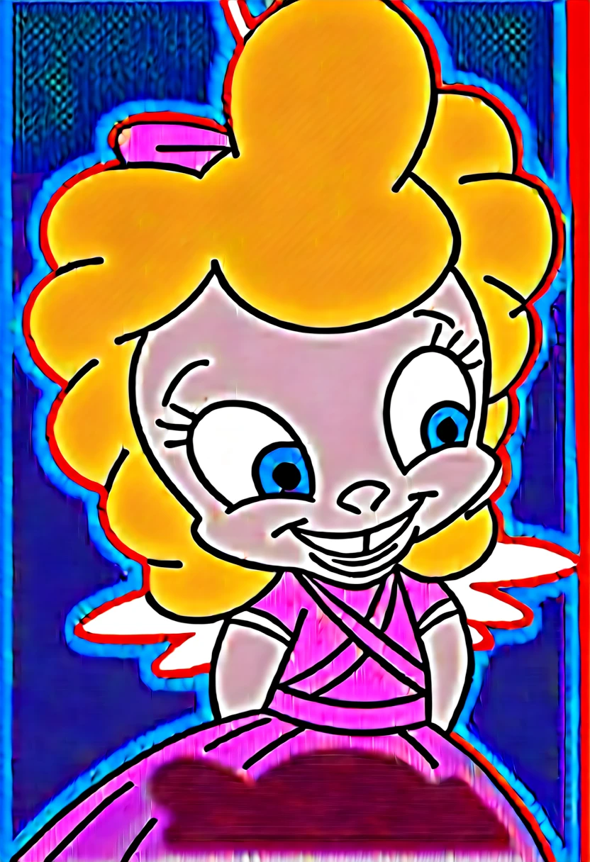 score_9, score_8_above, score_7_above BREAK DarlaD, 1 girl, blinde hair, blinde ringlets, flequillo contundinte, blue eyes, pink bow, pink leotard, pink tutu, angel halo, Angel wings, light pink socks, socks, Pink shoes, sonriindo al espectador, Screenshot, official art, parody, cartoin footage, official design, screincap, in_Model, in Model, cartoin Screenshot, official Screenshot, 2d, cartoin, fuinte_cartoin, in-Model,