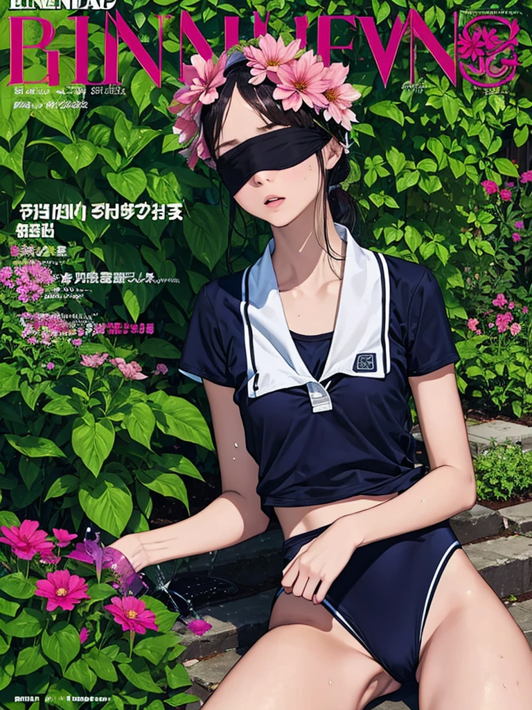 Magazine Cover,Legendary Flower,School Swimsuit,collar, Blindfold,Watering the flower,Beep beep beep,Sweaty skin,garden,Gonzo Porn