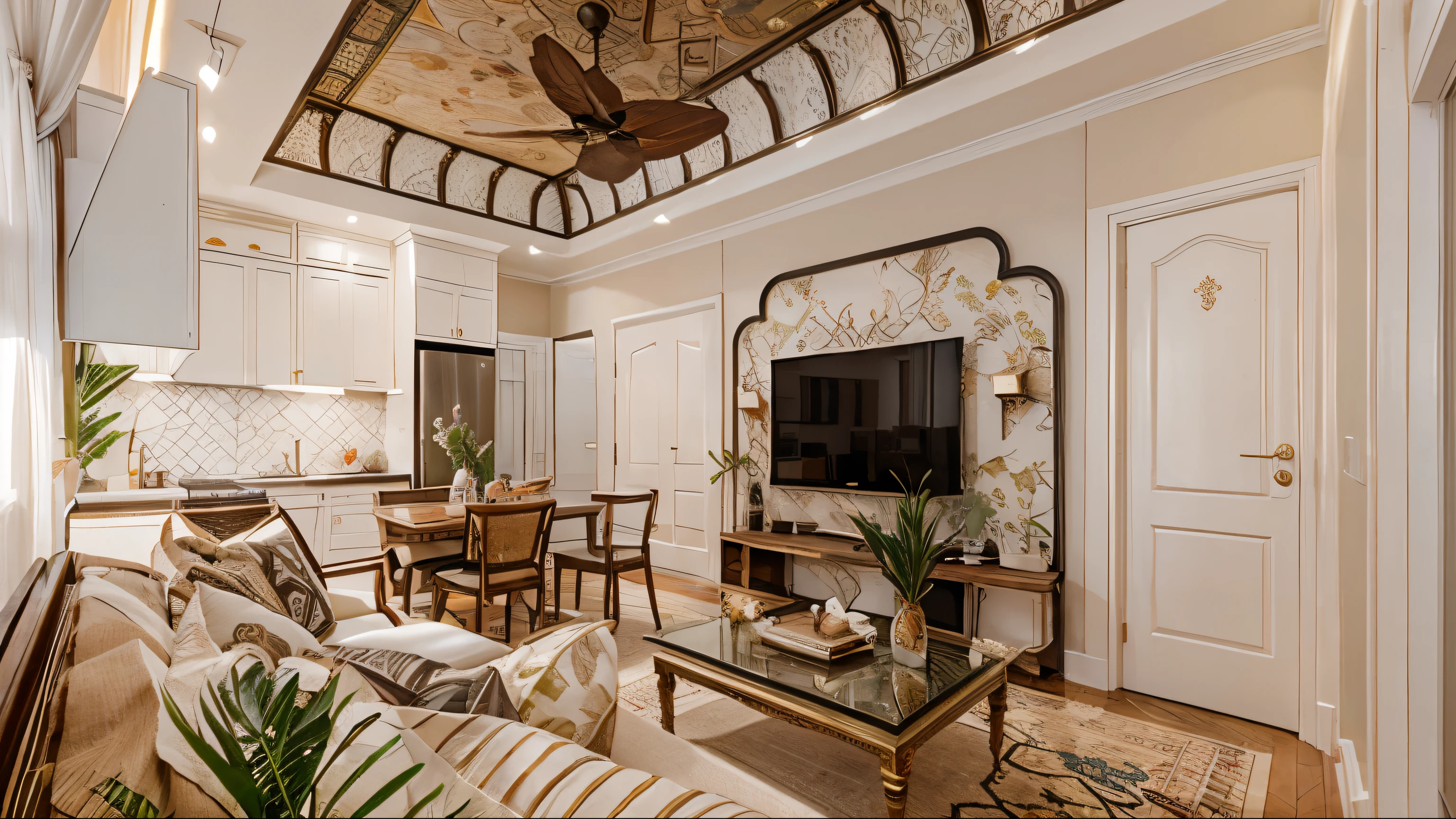 Indochine living room, daylight