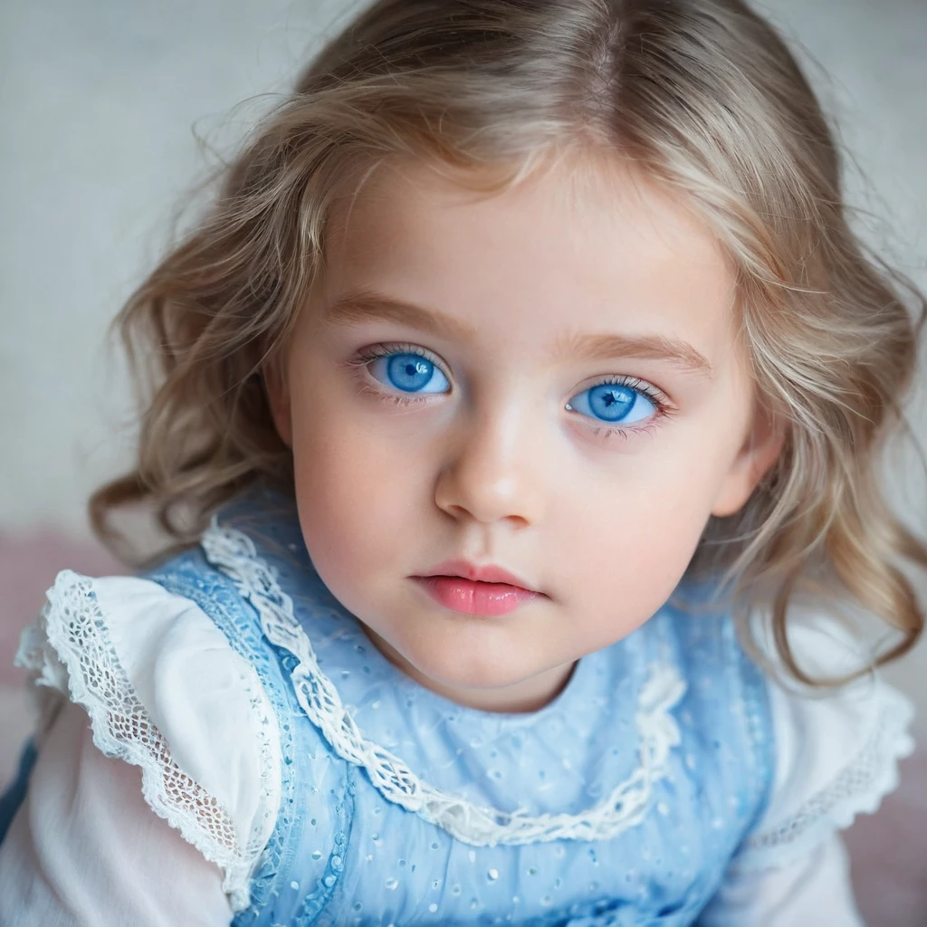 Cute girl  with , charming blue eyes  ,looking tha cameramen 