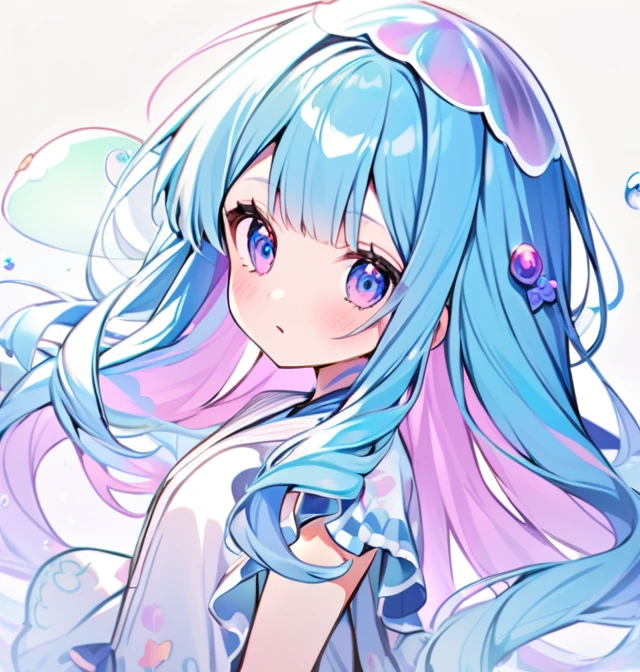 Woman looking like a kawaii jellyfish