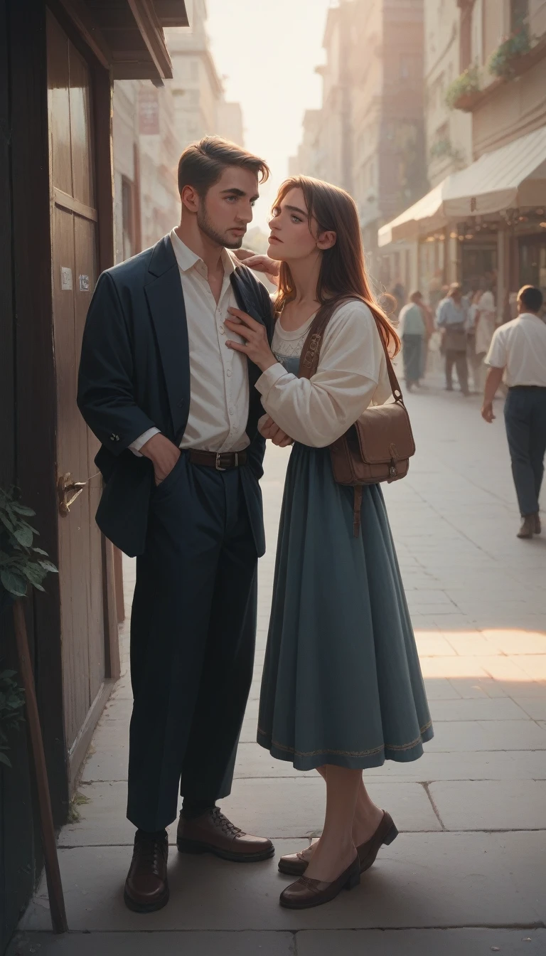 score_9_up, score_8_up, score_7_up, score_6_up,Stylish and modern, Two people, A man and a woman, sparkling, rebellious